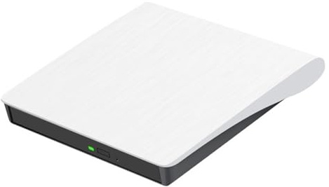 Extern DVD-spelare USB 3.0 Bärbar DVD RW-enhet CD-brännare Kompatibel Bärbar Dator Skrivbord Svart(White)