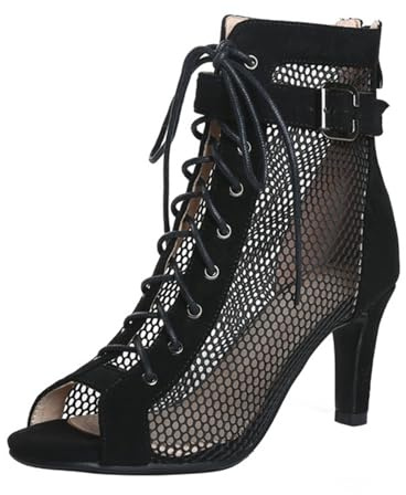 Stiletto High Heels Tanzschuhe Damen - Dance Heels mit Rutschfesten Sohle, Aerodynamisches Design für Pole Dance, Schwarz Bequem Frauenschuhe aus Atmungsaktiven Material