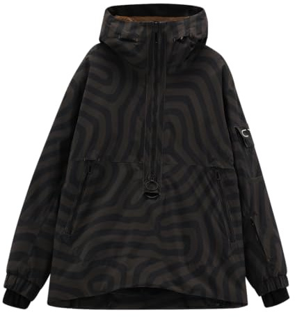 CMP Moving Giacca Anorak da Snowboard/Sci zebrata da Uomo, 35W4567P (IT, Testo, M, Regular, Regular, Nero/Forest)