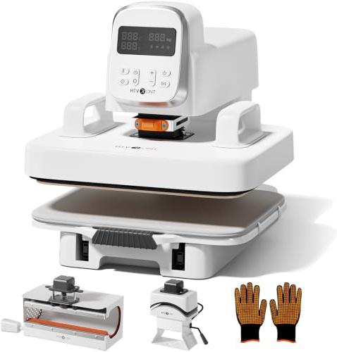 HTVRONT Auto Heat Press Machine - A100 3 in 1 Auto Heat Press 12X10 with Adjustable Pressure, Heats Up Fast & Evenly Sublimation Heat Press Machine for T Shirts, Mugs and Hats