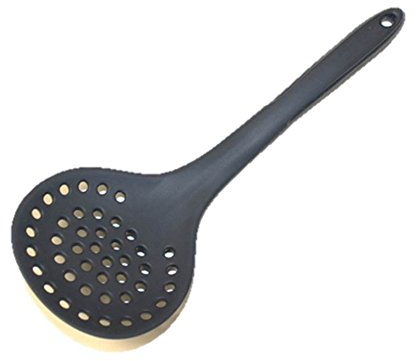 Kochblume Schaumlöffel | Premium-Silikon & BPA frei| Hitzebeständig | Spülmaschinenfest | 30cm | Farbe: anthrazit