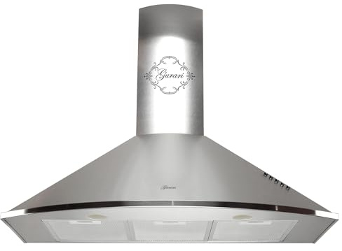 Gurari 046 IS Campana Extractora de Pared 90 cm • 1000 m³/h • Lujo • 3 Velocidades • LED • Acero Inoxidable • Recirculación Posible