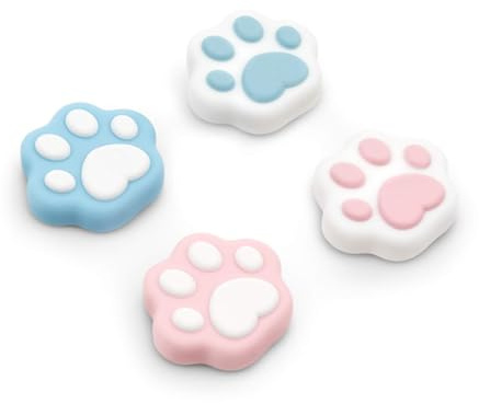 GeekShare Cat Claws PS4 Controller Thumb Grips, Thumbsticks Cover Set Compatible with Switch Pro Controller and PS4 PS5 Controller, 4 PCS Cat Paws