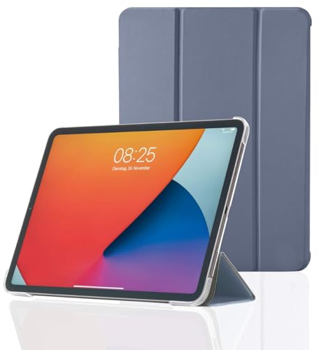 Hama Hülle für iPad Pro 2020/2021 / 2022 12.9 Zoll (aufklappbares Case für Apple Tablet, Schutzhülle mit Standfunktion, transparente Rückseite, magnetisches Cover) Flieder