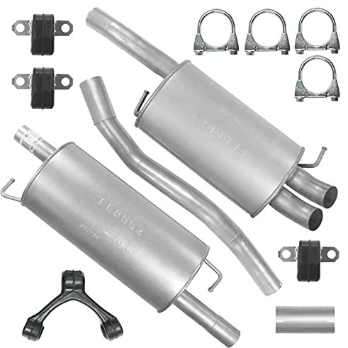 Adamot Auspuff Auspuffanlage Schalldämpferset für VW Transporter T5 V Pritsche SWB 1.9 TDI