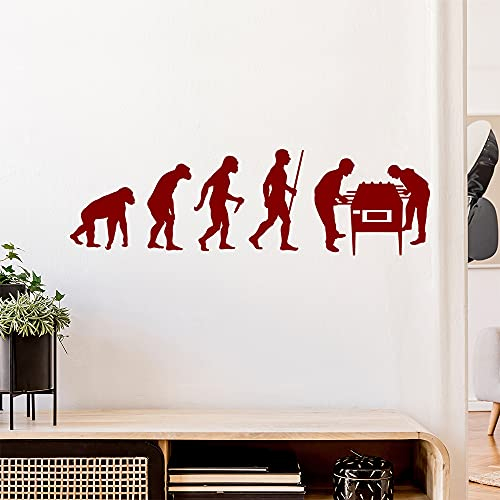 Kicker Tischfußball Evolution Wandtattoo Wandaufkleber Wall Sticker - Dekoration, Küche, Wohnzimmer, Schlafzimmer, Badezimmer