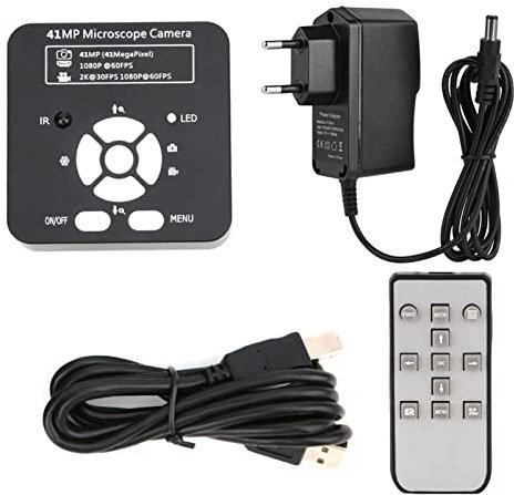 41MP HDMI Elektronenmikroskop Mikroskopkamera USB HD Video Industrielles elektronisches Mikroskop Hochpräzise digitale Videomikroskopkamera 100-240V(EU PLUG)