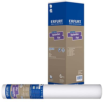 Erfurt Variovlies FLAT Premium 170 g/m2 überstreichbare Tapete Zellulose-Glattvlies 4 Rollen 25 x 0,75m
