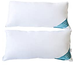 Sandaro Home Kopfkissen 40x80 2er Set Daunen-Federnkissen 3 Kammern (750gramm)- Öko-Tex Zertifiziert | Kopfkissen 40x80 100% Naturprodukt in reinem Baumwollbezug, Ultra Comfort Sleeping Pillow