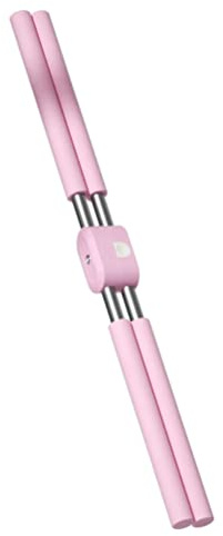 LIANGMEI 2 PCS Yoga Sticks Stretching Tool, 2022 New Stainless Steel Adjustable Humpback Correction Training Stick Yoga Body Stick Posture Correction Exercise Sticks Home Fitness Equipment, Pink
