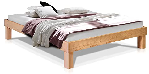 moebel-eins Pumba Massivholzbett ohne Kopfteil, Material Massivholz, Fichte
