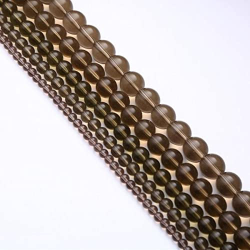 Mattpolierte, mattweiße Glasperlen, Naturstein, runde, lose Zwischenperlen für die Schmuckherstellung, 4–12 mm, DIY-Armband, Tee, 6 mm, 60 Stück Perlen