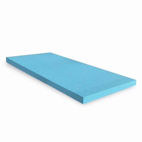 Topper Viscoelástico para Colchón - Sobrecolchón de Espuma de Memoria - Fabricado en España - Medidas: 90x190x5cm - Homedi