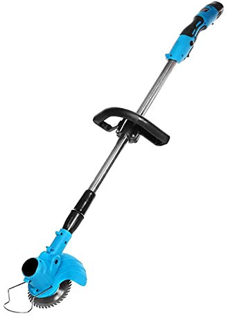 Tagliabordi Senza Fili, tagliaerba Elettrico 12V, tagliaerba Leggero 2 in 2, Asta telescopica e Testa della Macchina Regolabile per Tagliare/bordare l'erba