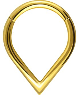 PIERCINGLINE Titan Segmentring Clicker | SPITZ | Ohrpiercing Tragus Helix Conch Daith Septum Piercing | Farb & Größenauswahl