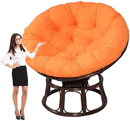 Coussin De Chaise Papasan Futon Rond Japonais éPais Confortable Coussin De SièGe Papasan Coussin Panier Suspendu en Rotin Osier Coussins De Chaise Relax (Chaise Non Incluse),G,80×80CM