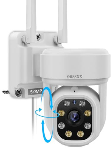 OOSSXX Extend Wireless PTZ Camera WiFi 5.0MP Dome IP Camera for Home Surveuillance System Outdoor Wireless Surveillance Cameras Extend