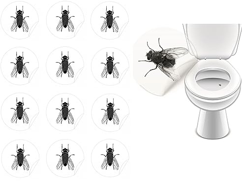 Lot de 12 autocollants pour WC - Pour l'école, la restauration, le pub, la cabinet de pub, l'hôpital, le pissior, urinoir - Décoration amusante (nœud papillon 12 x)