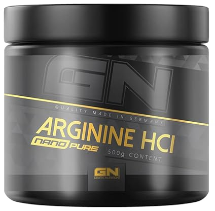 Nano Pure L-Arginin HCl – Hochdosiertes & Reines L-Arginin Pulver – 3 g pro Portion – Vegan, Ohne Zusätze, Perfekte Löslichkeit – Für Training, Fitness & Durchblutung – 500 g – GN Laboratories