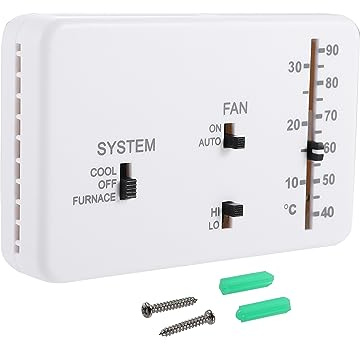 A ABSOPRO RV Analogico Termostato per Domotica/Interno/Plastica / 1 Set Bianco