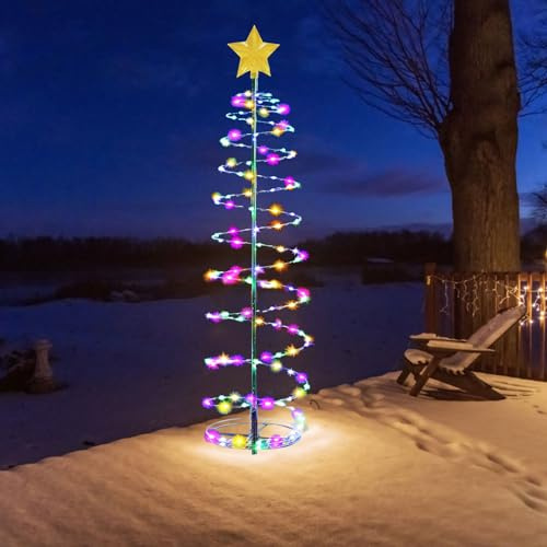 Weihnachtsbaum Beleuchtung Aussen Solar,Weihnachtsdeko Aussen Solar,Weinachtsbeleuchtung LED Draußen,Solar Lichterkette Aussen,Wasserdichte Solar Lichterketten,Solarlichterkette Weihnachten Deko
