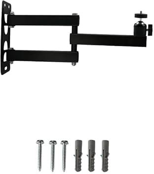 NVRTTRR Foldable Projector Wall Mount Universal Ceiling Wall Projector Mount Stand Projectors Bracket,1/4 Screw Size (Wall Mount) (B 8.46 * 8in)