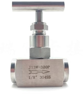 Absperrventil 1/4 3/8 1/2 BSP Weibliche Hochdruck Edelstahl 304 Abschaltung Nadel Globus Ventil J13-320P(1)