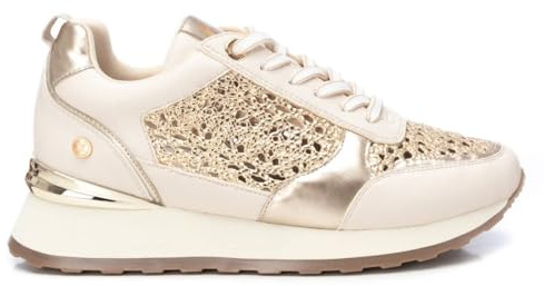 XTI - Zapatilla Mujer Beige - Calzado Cómodo y Versátil - Moda Casual - Modelo 14377701 (Talla 38)