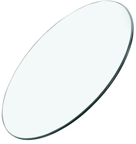 KXWOQ3ED Runde Tischplatte aus Klarglas, Tischplatte aus gehärtetem Glas, 7 mm dick, flach polierte Kante, rundes Klarglas für Couchtische, Esstisch(50 cm(20 INCH))
