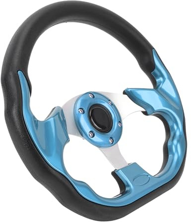 13-Zoll-Sportlenkrad Im Rennstil mit Verbessertem Grip, für Pumaterial, Leichtgängiger Handhabung, Einfacher Installation, Geeignet für die Meisten Fahrzeuge und Rennwagen, für (BLUE)