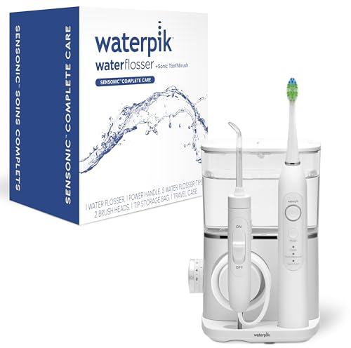 Waterpik Sensonic Complete Care Water Flosser, Rechargeable Electric Toothbrush and Water Flosser Combo Set, CC-04, White,