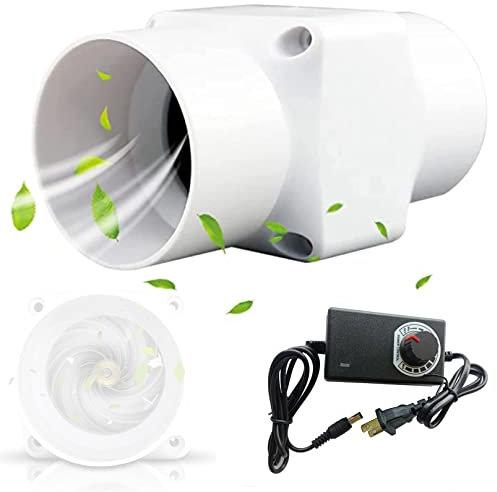 RWSXY Ventilatore da Condotto Piccolo da 2 Pollici, Ventilatore da Condotto di Scarico in Linea, Ventilatore di circolazione dell'Aria, Ventilatore di Estrazione per Cucina, Tenda da Coltivazione