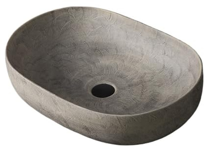 PUFAHAU Lavandino da Bagno Vintage, Lavabo da Appoggio, Patio, Esterno, Interno, Lavabo, Lavabo Singolo, Mobile Lavabo