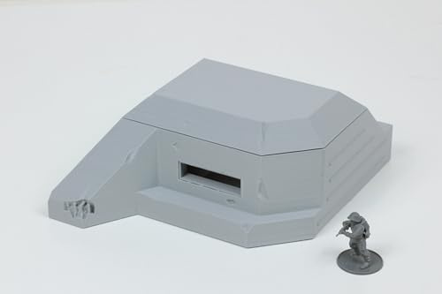 Regelbau 667 Atlantikwall Bunker – 3D-gedrucktes WWII Geländemodell für 15 mm, 20 mm & 28 mm Miniaturen | Tabletop Wargaming | Deutscher Küstenbunker (20mm)