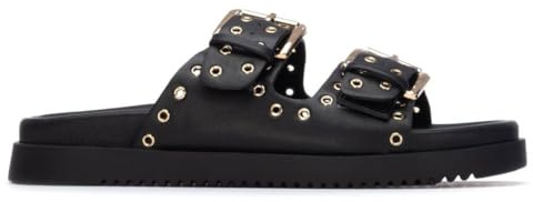 XTI - Sandalia Mujer Negro - Calzado Cómodo y Versátil - Moda casual - Modelo 14508301 (Talla 38)