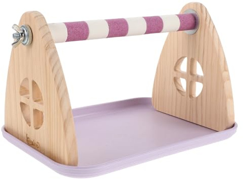 COLLBATH Vogelspielplatz-Stand mit Sandbeschichtung Stabiles Papageien-trainingsgestell mit Rutschfester Ablage Vogelkäfig-zubehör für Wellensittiche große Papageien und Kleine Papageien