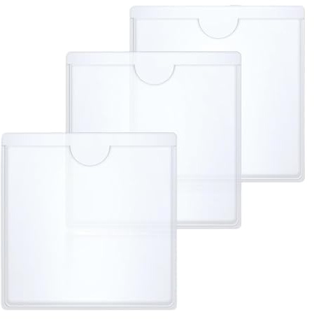 ZenithQuest 3PCS Self-Adhesive Car Tax Disc & Parking Permit Holder for Car Windscreen, Clear Square PVC Badge Protector - Easy Stick-on Organiser for Permits and Tickets