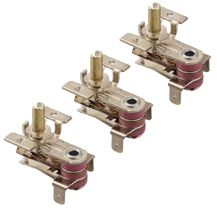 Profi Heizungsthermostat 3er Set Einstellbarer Temperaturschalter AC 250V 16A für den Einsatz in Elektroheizungen und Fritteusen