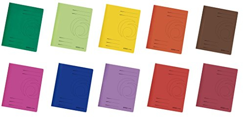 Herlitz 11037-000 Schnellhefter A4 Karton gefaltet farbig sortiert 10er Set | 10 Farben