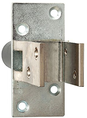 Pendeltürbeschlag, Feststell. 90°, TS 19 - 24 mm, Messing vernickelt | Beschlag für Schwingtür
