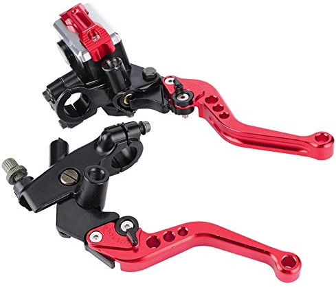 Qiilu - Universal Motorcycle Brake - Clutch Master Cylinder - Tank Levers - 7/8 Inch - 22 mm - 1 Pair