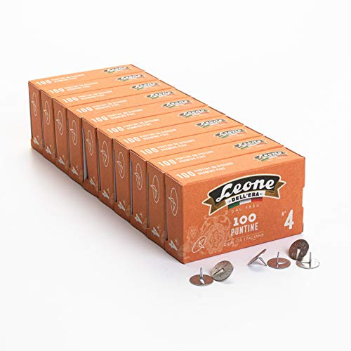 1000 Astra Pins aus Stahl Nr. 4 - Durchmesser mm 13,0 - Queue mit 10 Boxen à 100 Stück - Leone Dell'Era Made in Italy