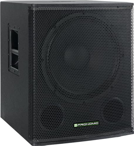 Pronomic SA-18 SUB Aktiv Subwoofer - 1x 18 Speaker mit Bassreflex-Öffnungen - 600 Watt Spitzenleistung - max. SPL: 126 dB - 35mm-Flansch - schwarz