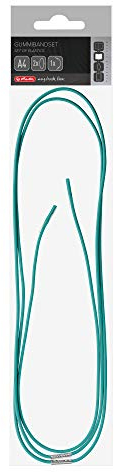 Herlitz 50033836 Gummibandset für my.book flex, A4, türkis, 1 Set