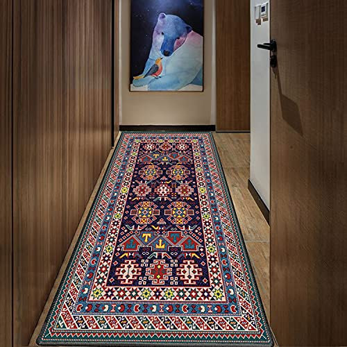 Goodming Tapis de Coureur 60x180cm, Tapis Vinyle Carreau de Ciment, Très résistant Antiderapant, pour Cuisine, Bureau, Chambre, Salon.