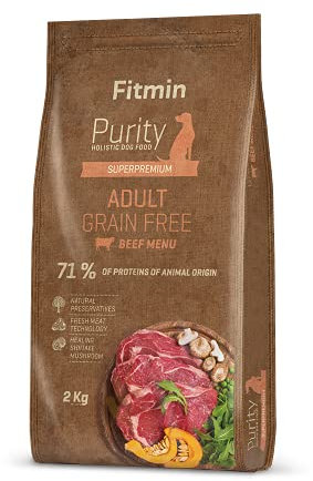 Fitmin Dog Purity GF Adult Beef | Hundetrockenfutter | EIN getreidefreies Futter | Erwachsene Hunde mittlerer | 2 kg