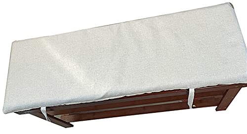 Hruile 4 cm dicke weiche Gartenbank-Kissen Stuhlauflage 2 3-Sitzer rutschfeste Bankkissen waschbar Kissen Sitzkissen Matte für Terrassenmöbel Küche oder Essbank 120 x 40 cm, beige