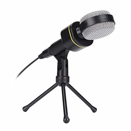 01 02 015 Microphone de Jeu, Micro Asmr omnidirectionnel Pratique avec Support câble Audio pour Chanter pour Les Jeux en Ligne