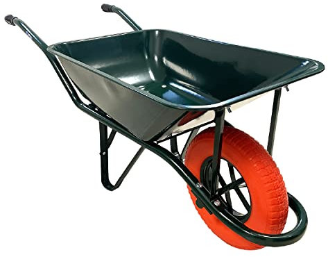 KELI - Brouette Rénovation Roue Increvable, 75L, Chariot de Transport, Poignées Ergonomiques, Usage Intensif