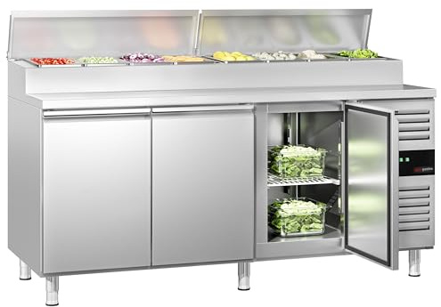 GGM Gastro | ZBG207ND | Zubereitungstisch PREMIUM - 1795mm - 3 Türen - für 8x GN 1/3